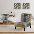 thumbnail image 5 of Designart "Gold Glamour Squares II" Upholstered Modern Accent Chair - Arm Chair, 5 of 5