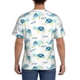 thumbnail image 3 of Vsdgher Sea Turtle Print Men's Dry Fit Mesh Athletic Shirts Moisture Wicking Tennis T-Shirt Tops, 3 of 9