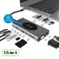thumbnail image 1 of 15 en 1 USB tipo C HUB Dock LDY estación de acoplamiento tipo C a HDMI cargador inalámbrico USB 3.0, 1 of 9