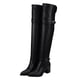 thumbnail image 1 of GOOHOCHY 1 par de botas de mujer Otoño Invierno Botas altas hasta el muslo Botas gruesas de tacón alto para mujer, 1 of 7