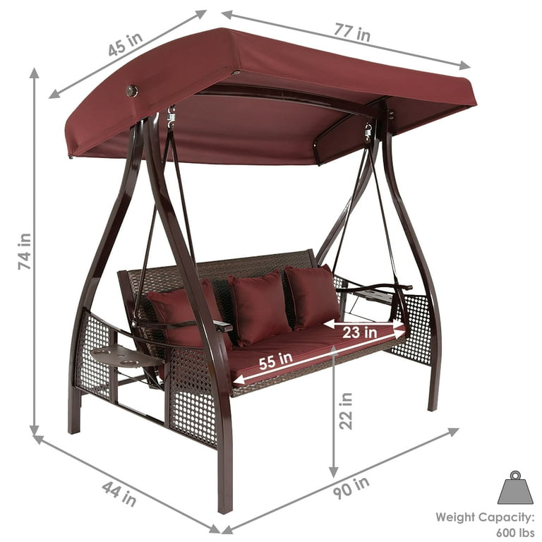 Walmart patio outlet swing with canopy