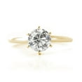 thumbnail image 4 of Galaxy Gold 14k Solid Gold Solitaire Diamond Ring Stunning 1 Carat Natural Diamond Clarity SI1-SI2 Color: F-G 5163 (yellow-gold, 7.5), 4 of 5