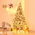thumbnail image 2 of Costway 9 ft Pre-Lit Premium Snow Flocked Hinged Artificial Christmas Tree with 550 Lights, 2 of 12
