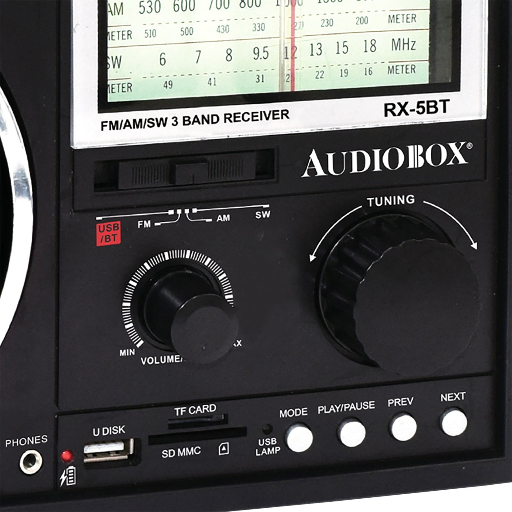 Audiobox RX-5BT Rechargeable Solar Radio with Bluetooth