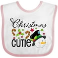 thumbnail image 3 of Inktastic Christmas Cutie snowman Boys or Girls Baby Bib, 3 of 4
