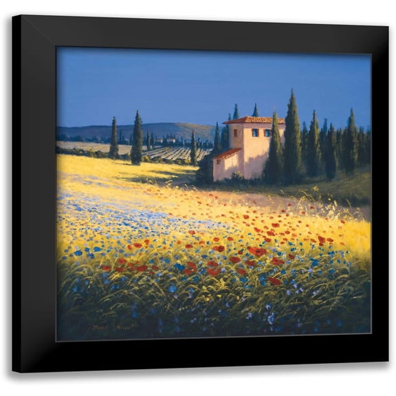 Short, David 12x12 Black Modern Framed Museum Art Print Titled - Summer Villa