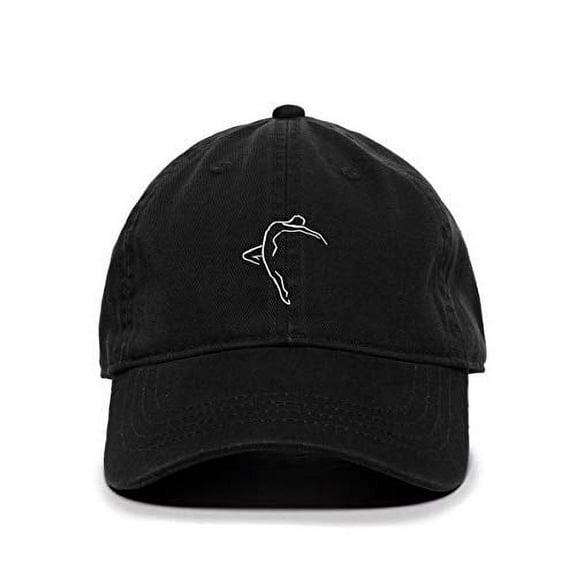 Tech Design Ballet Baseball Cap Embroidered Cotton Adjustable Dad Hat Black
