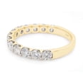 thumbnail image 2 of AFFY 1.20CT Round Lab Created Moissanite Diamond Half Eternity Wedding Band Ring in 14K Solid Yellow Gold-6.5, 2 of 8
