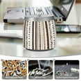 thumbnail image 6 of Yayeee Ashtray with Lid for Cigarette Smokeless Stainless Steel Home Ash Holder, Brown Abstract Stripes, 6 of 7