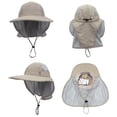 thumbnail image 4 of Sombrero Para El Sol Al Aire Libre Protección Uv Sombrero De Pesca Con Protector De Cuello Sombrero De Ala Ancha Para Hombres Y Mujeres seitruly AP008070-01, 4 of 6