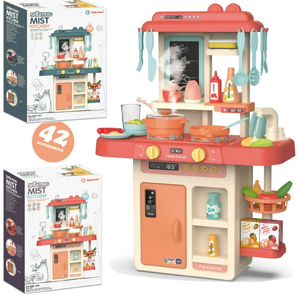 Toys For Kids Play Kitchen Pretend Kitchen Playset Toddler Toy With Realistic Lights Sounds Play Oven Sink Coffee Toy Set Kitchen Accessories Blue Toys For Girls And Boys Walmart Com Walmart Com