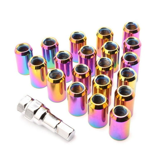 Steel Lug Nuts 20 Pcs Set M12 X 1.5 Neo Chrome Fit Toyota