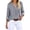 L-101Gray384, variant on CUSTG Women Blouse Stylish Elegant Simple Plus Size Striped Long Sleeve V Neck Button Down Shirt Breathable Comfortable Top For Ladies Casual Daily Work And Office Wear,Blue,XL
