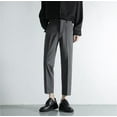 thumbnail image 6 of Japanese Korean Style Men's Summer Suit Pants Versatile Solid Color Casual Trousers for Fashion Comfort Men's Comfortable Lightweight Hiking Pants Kids Pull On Sweatpants, 6 of 6