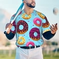 thumbnail image 5 of KLL Donuts for Men's Baseball Shirts,Short Sleeve Casual Shirts Button Down Shirt for Men Beach Summer Wedding Shirt-3X-Large, 5 of 7