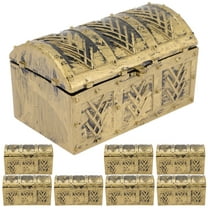 FUTUREORYY 8Pcs Vintage Miniature Pirate Treasure Box for Girls Birthday Party Supplies 3.1x1.9x1.9in