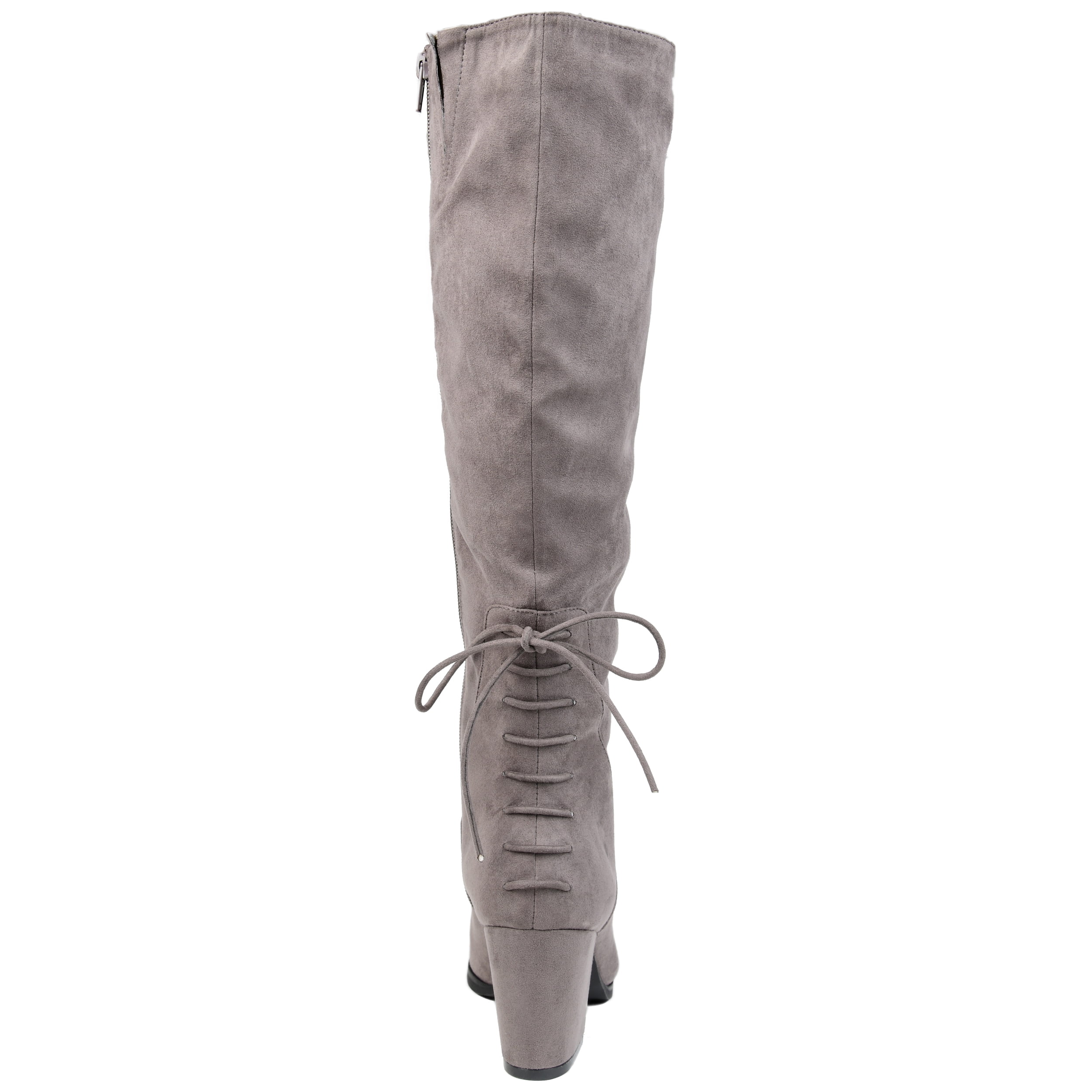 Journee Womens Leeda Extra Wide Calf Block Heel Knee High Boots