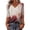 Gray #062, variant on Halloween Shirts for Women Skeleton Castle Print V-Neck Casual T-Shirt Candy Loose Fit 3/4 Sleeve Cute Fall Tops 2XL