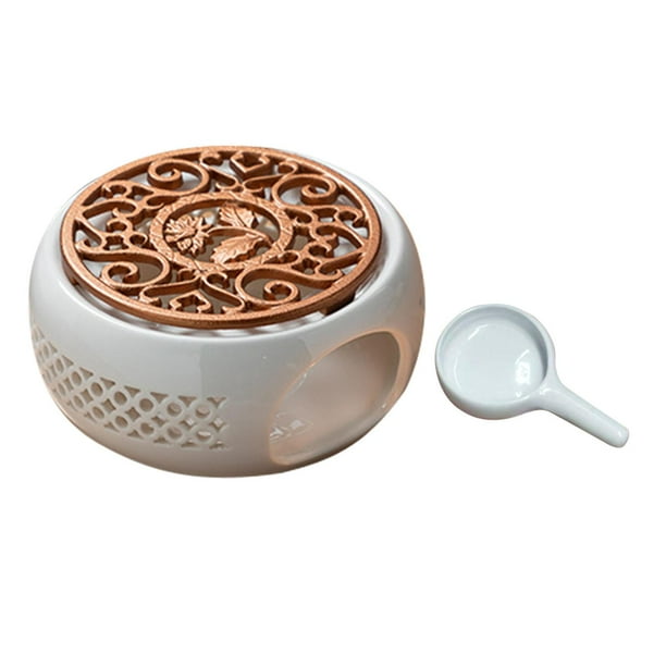 Calentador de tetera de cerámica, base para calentar café, soporte para calentar té, plato, taza, calentador Bronce