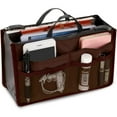 thumbnail image 2 of Morima Portable Tote Handbag Organizer insert, Brown, 2 of 6