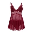 thumbnail image 4 of uublik Valentines Lingerie Set for Women Sexy Naughty Babydoll Plus Size Bodysuit Lace, 4 of 5