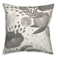 thumbnail image 2 of Creative Products Simple Floral Gray 16 x 16 Indoor / Outdoor Pillow, 2 of 3