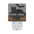 thumbnail image 5 of Yayeee LED Plug in Night Light for The Home with Auto Dusk to Dawn Light Sensors, 2 Pack, Beige Halloween Cat, 5 of 6
