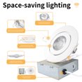 thumbnail image 5 of Wozzio High-Quality 4 Inch Recessed Lighting 3CCT Ultra Dimmable (12 Pack) for Home Decor - 3000K-5000K Selectable, 5 of 7