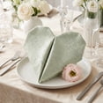 thumbnail image 3 of Unique Bargains 6Pcs Satin Washable Reusable Cloth Napkins Light Green 20x20inch, 3 of 6
