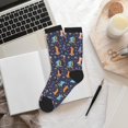 thumbnail image 6 of Xecao Cartoon Dinosaur Print Crew Socks for Men and Women, Men's Soft Moisture-wicking Sock, 6 of 7
