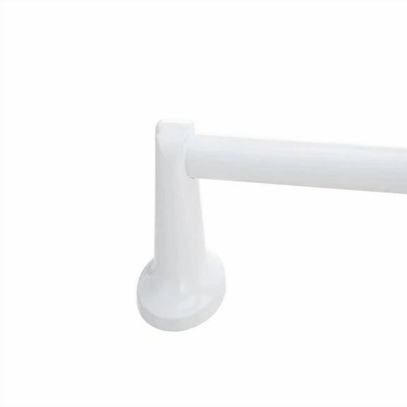 Oval Style 24 Inch Steel Wall Mount Towel Holder Bar, White Finish