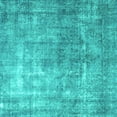 thumbnail image 1 of Ahgly Company Machine Washable Indoor Square Persian Turquoise Blue Bohemian Area Rugs, 4' Square, 1 of 4