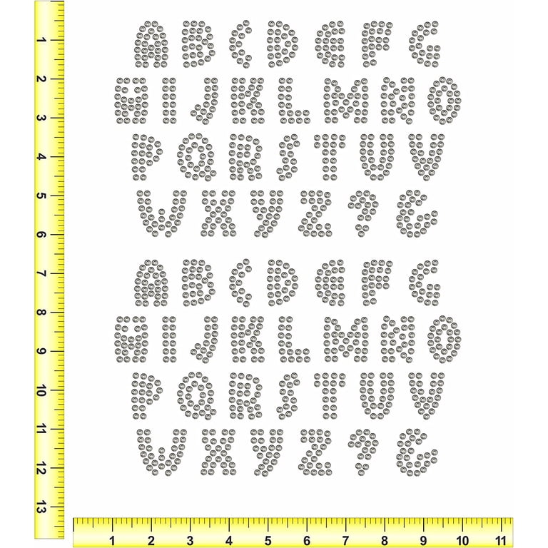 Rhinestone Genie Magnetic Template - 1.25 Inch Script Font For 3mm Rhinestones, Black 1 thumbnail image