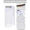 thumbnail image 5 of FEOYA Women Belly Dance Hip Scarf Long Fringe Sequin Tassel Skirt Waist Chain Rave Festival Carnival Skirt for Performance Parties Bonfire Music Festivals, 5 of 7