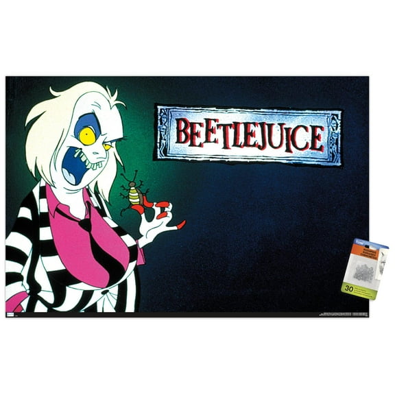 Beetlejuice: Animated - Key Art Wall Poster with Pushpins, 22.375" x 34"