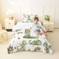 thumbnail image 2 of Castle Fairy Dragon Letter L Twin Comforter Sets 3-Piece for Kids,Watercolor Animal Rainbow Bedding Set, 2 of 6