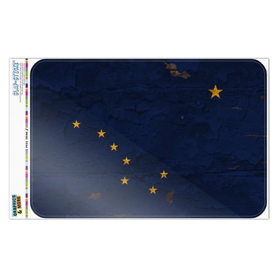 Rustic Alaska State Flag Distressed USA Home Business Office Sign