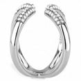 thumbnail image 4 of Womens Silver Rings High polished (no plating) Stainless Steel Ring with AAA Grade CZ in Clear DA050, 4 of 4