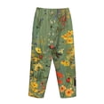 thumbnail image 5 of Goofa Botanical Garden With Cats Printed Soft Pajama Pants for Women, Wide Leg Comfy Casual Lounge Yoga Pants-Medium, 5 of 9