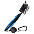 thumbnail image 1 of Golf Club Brush Double Brush Head Retractable Slip Rope Golf Club Groove Cleaning Tool, 1 of 8
