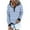Light Blue, variant on Scyoekwg Women'S Sweatshirts Fall Hoodies Casual Hooded Button Drawstring Sweatshirt Pocket Long Sleeve Trendy Pullover Tops Striped Printed Graphic Sweatshirt (Blue,S)