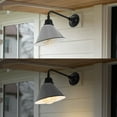thumbnail image 6 of JONATHAN Y Croydon 9.63" 1-Light Farmhouse Industrial Indoor/Outdoor Iron LED Gooseneck Arm Outdoor Sconce, Gray, 6 of 7