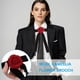 thumbnail image 4 of Broches de flor de camelia para mujer, broches de lana sintética con lazo y cinta, negro, 4 of 7