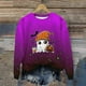 thumbnail image 1 of Heisall Womens Hoodies Halloween-themed Sparkling Print Round Neck Long Sleeve Fleece-lined Casual Sporty Fashion Sweatshirts, 1 of 9