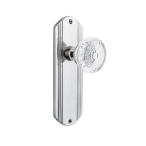 Nostalgic Warehouse Deccme_Sd_Nk Vintage Crystal Meadows Single Dummy Door Knob - Chrome
