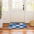 thumbnail image 3 of Yayeee Doormat for Indoor Entrance 32" x 20" Non Slippery Floor Rug, Blue and Gray Plaid Pattern, 3 of 8