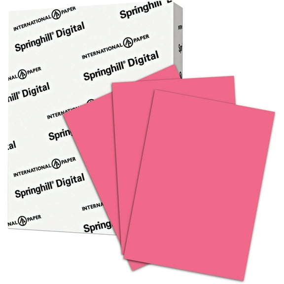 Springhill 8.5x11 Printable Multipurpose Card Stock - Cherry - 92 Brightness - Letter - 8 1/2" x 11" - 110 lb Basis Weight - Smooth - 250 / Pack | Bundle of 5
