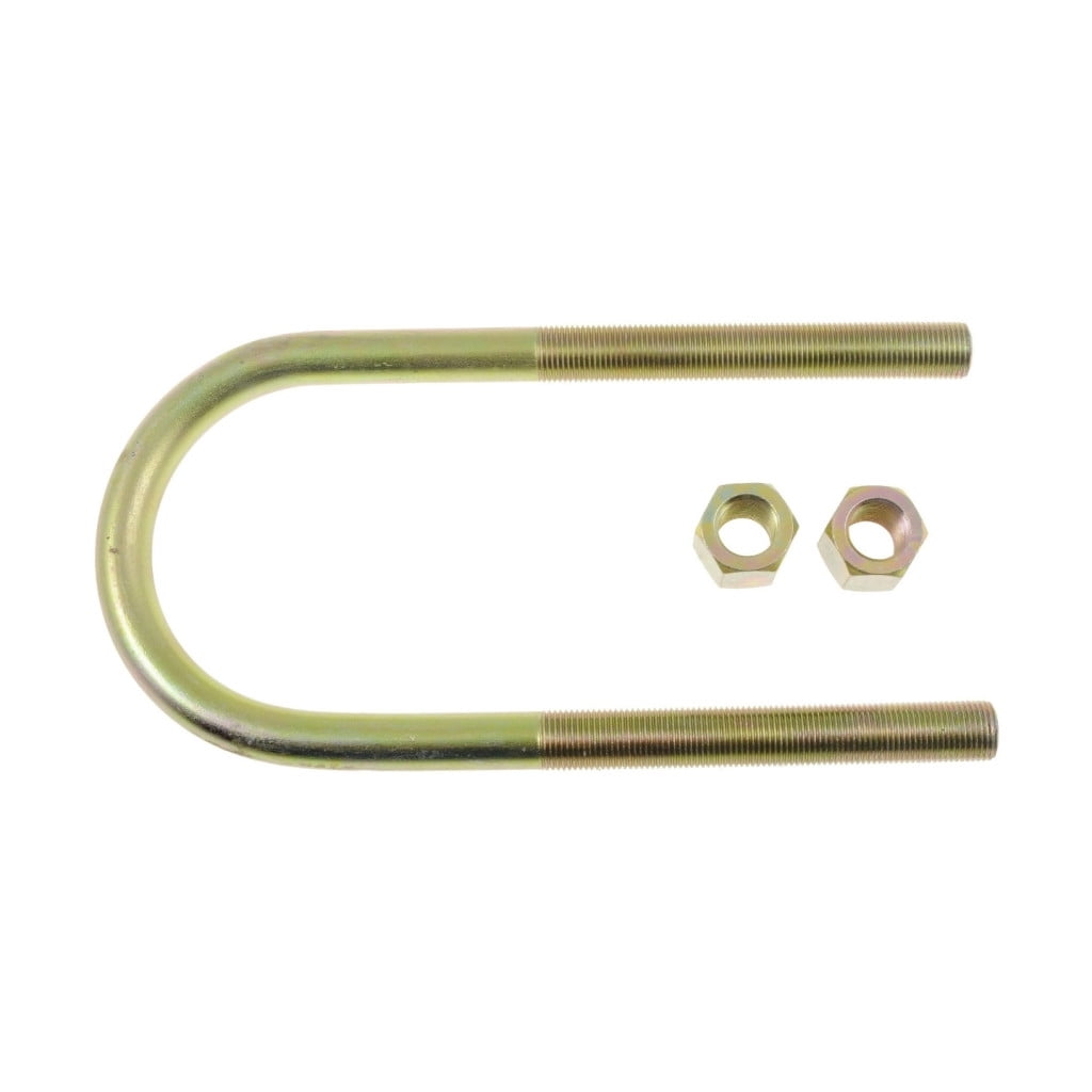 KarParts360 Threaded U-Bolt | Steel | Yellow Zinc | Round U-Bolt | Heat Hardened | Fine Thread | 5/8 Inches Thread Diameter
