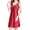 Red, variant on PMVFHDE Women's Ice Silk Summer Nightdress with Built in Chest Pad Solid Color Plus Size Home Wear Cute Pajamas Comfort