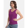 thumbnail image 2 of Women's Loose Tank Top - V-Neck Sleeveless Cami with Banded Bottom for Summer, 2 of 4